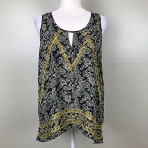 THML Anthropologie Boho Sleeveless Tank Blouse